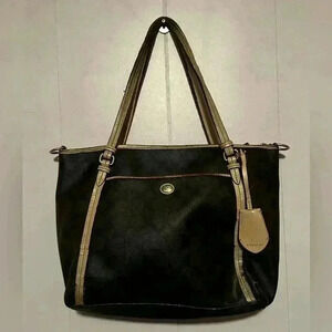 COACH Purse Peyton Brown Signature Carryall Tote Shoulder Bag F26186